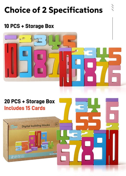 🏆LAST DAY SALE 49% OFF - 🎁 Wooden Number Building Block