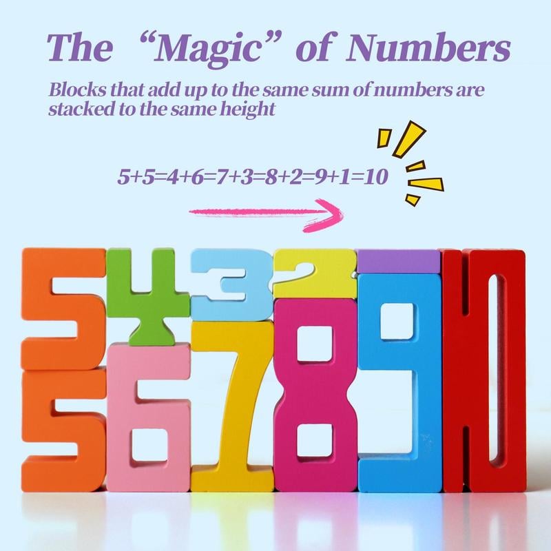 🏆LAST DAY SALE 49% OFF - 🎁 Wooden Number Building Block